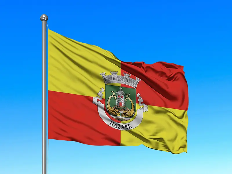 Bandeira do Município de Nazaré em mastro